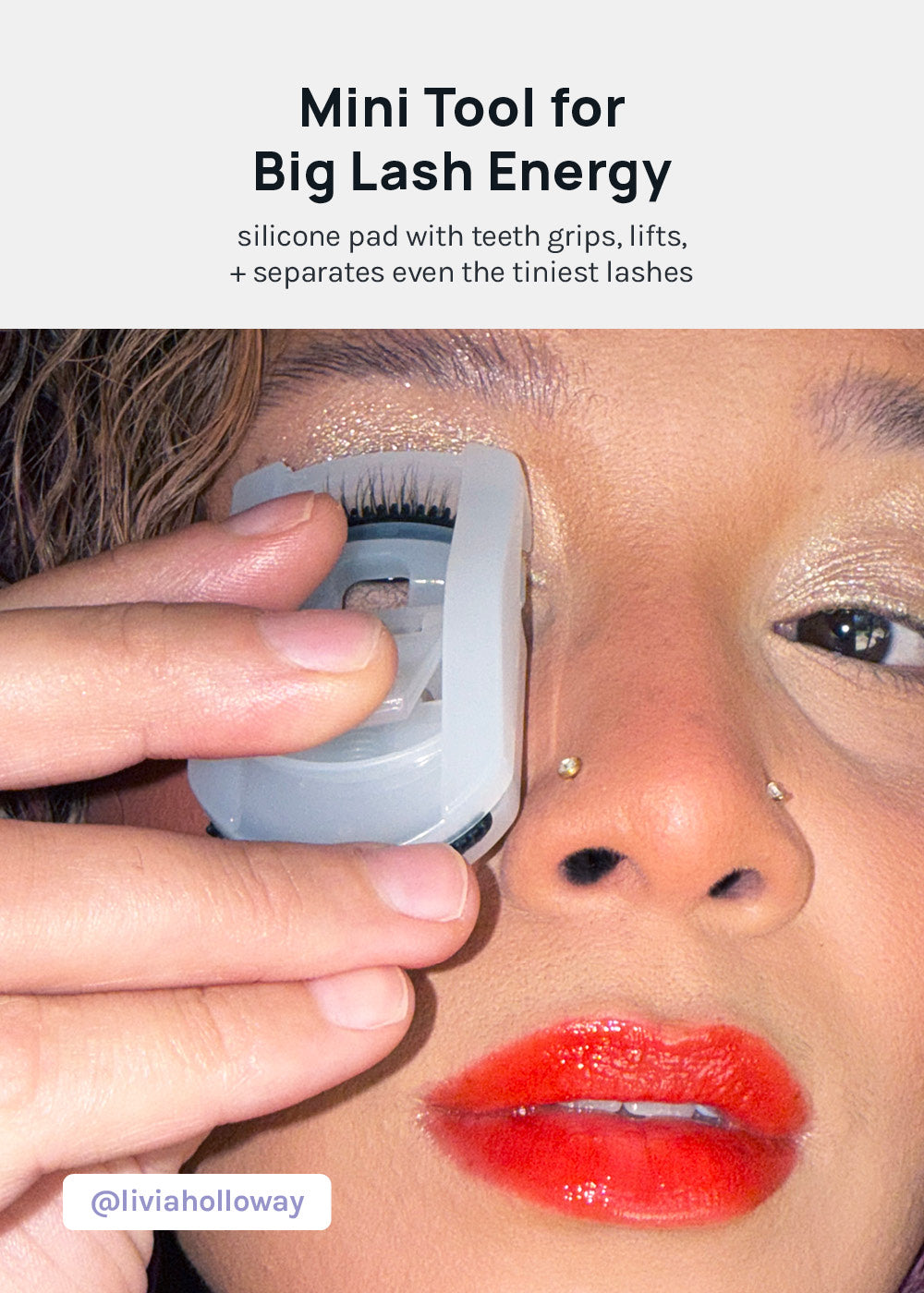 AOA Travel Eyelash Curler with Built-In Comb