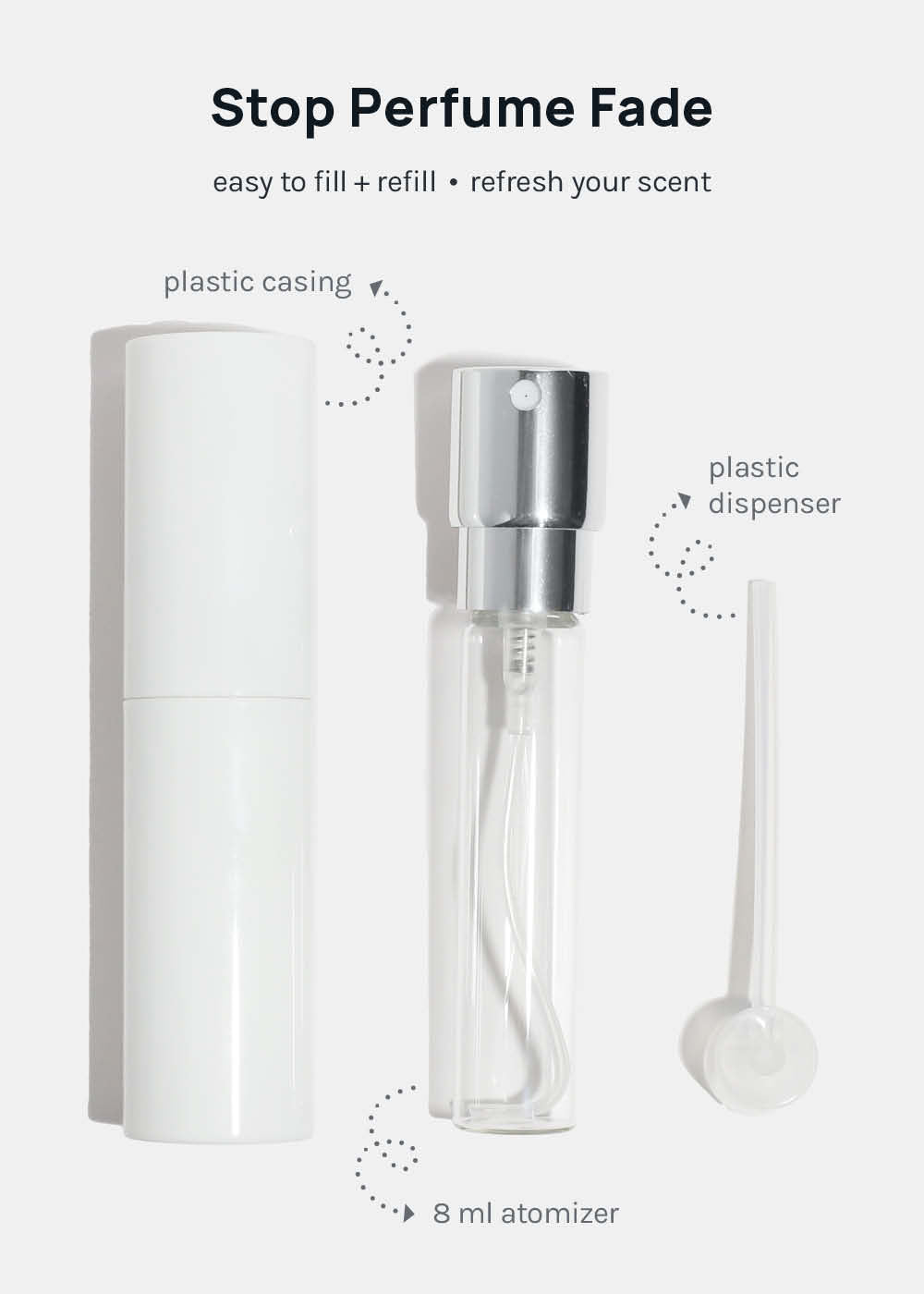 Miss A Twist + Spray Refillable Perfume Atomizer
