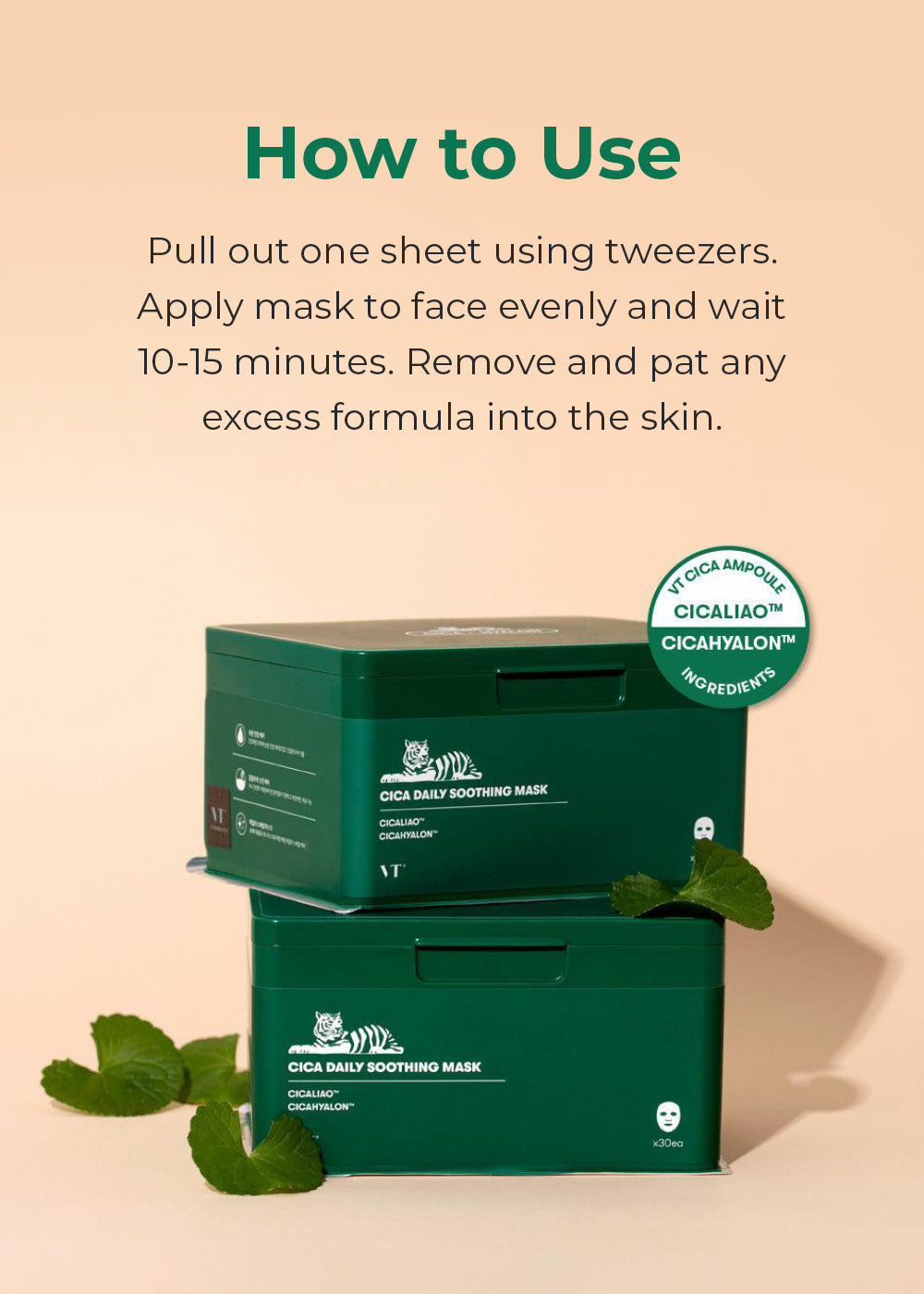 VT Cica Daily Soothing Mask (30 Sheets)