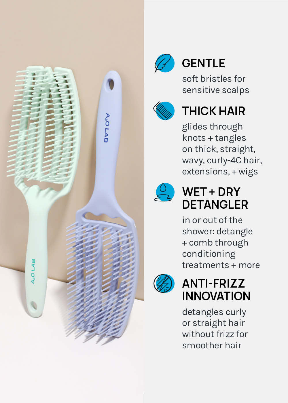 a2o Lab Vented Detangling Brush