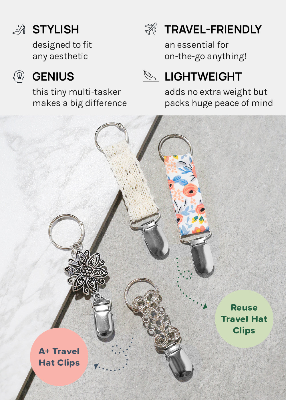 Official Key Items Luxury Hat Clips