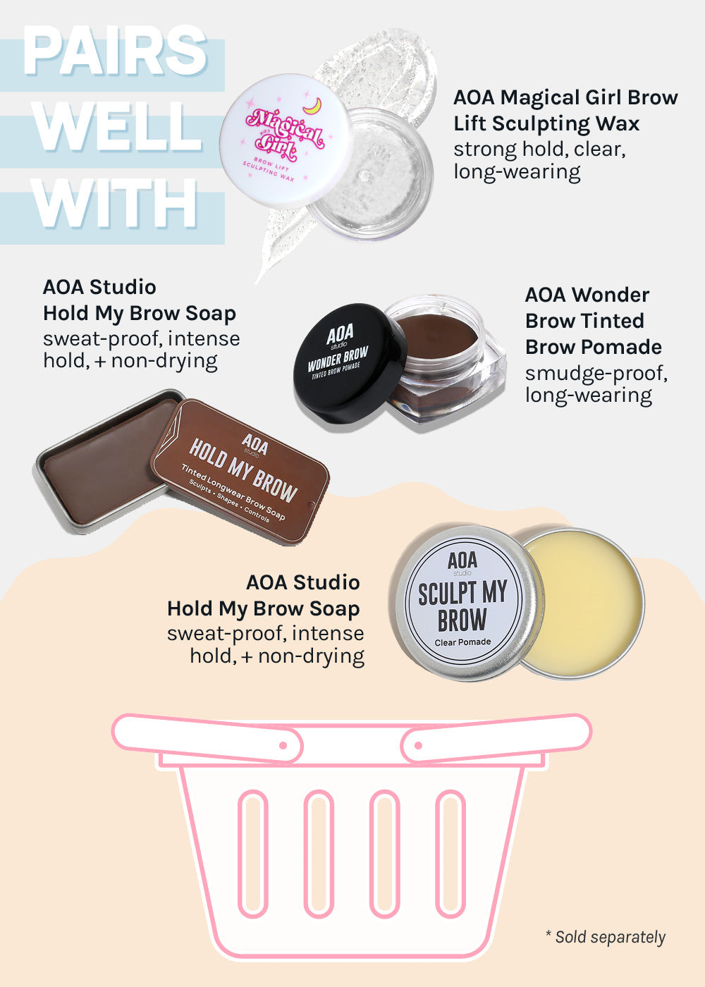 AOA Dual Brow Comb + Spoolie