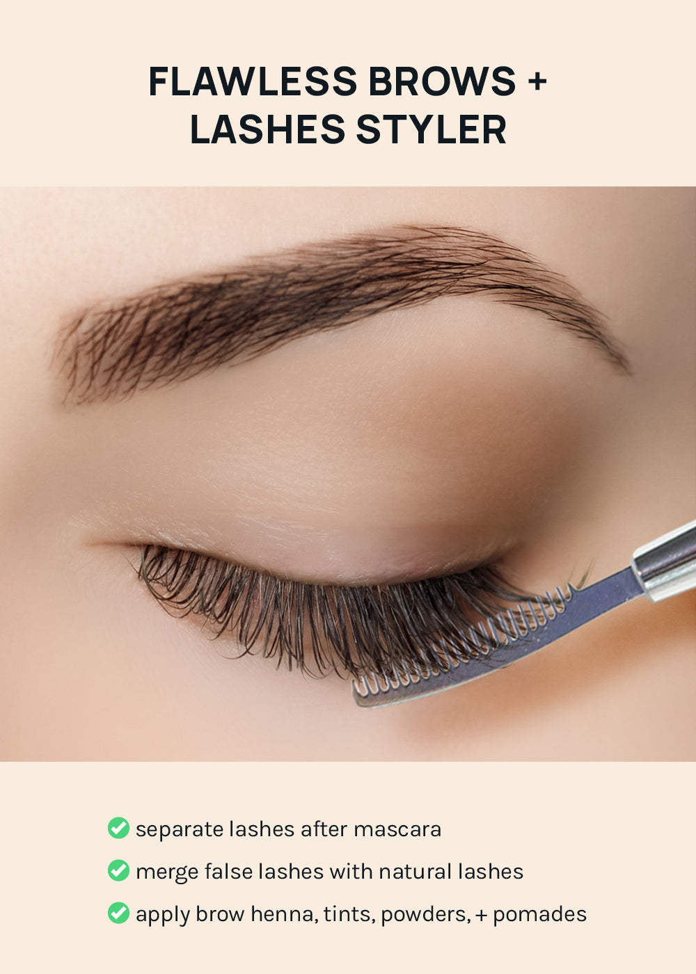 AOA Dual Brow Comb + Spoolie