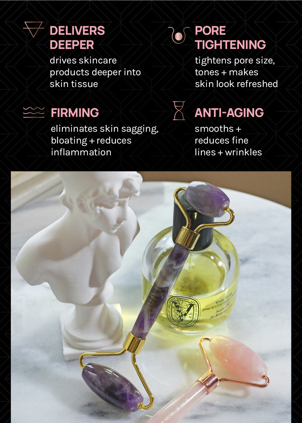 Double Roller Facial Massaging Tool
