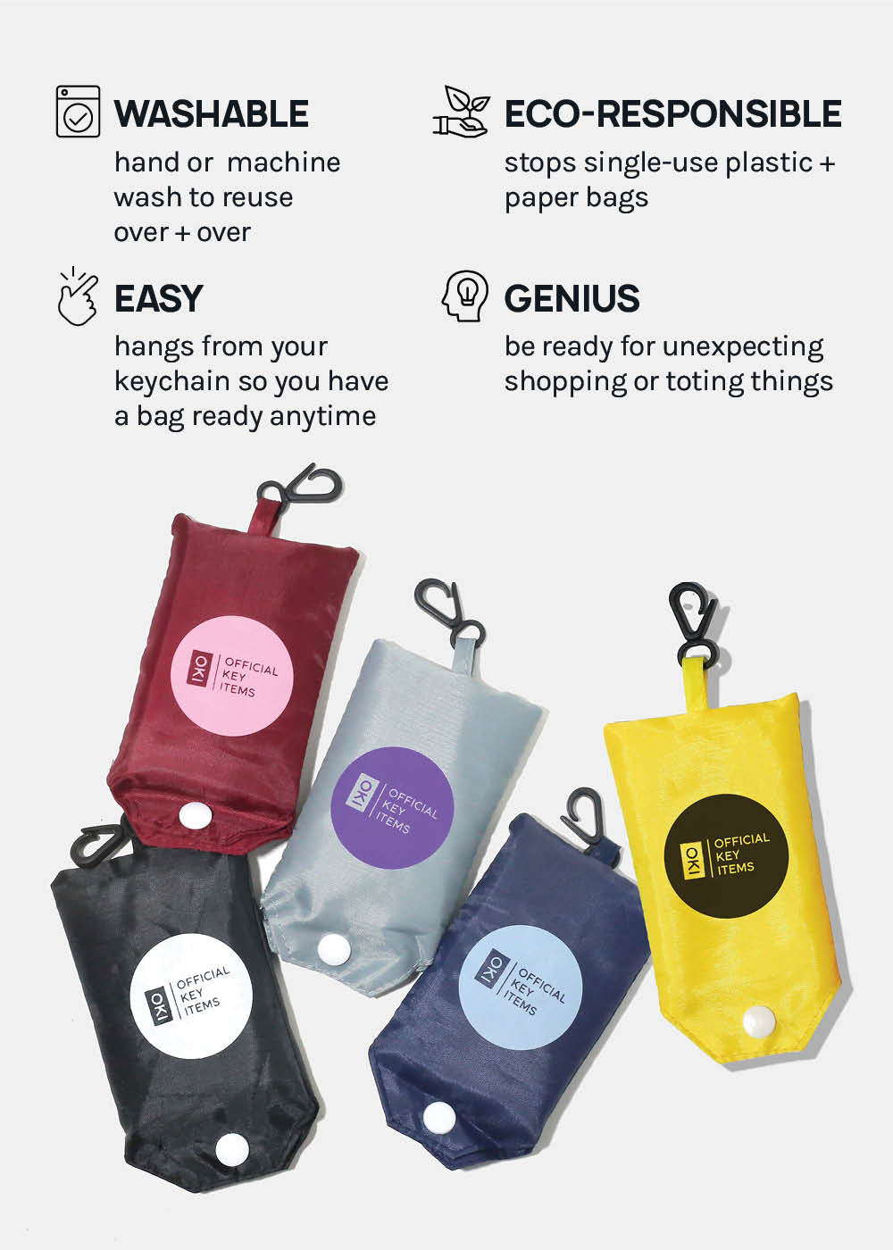 Official Key Items ReUse-able Tote: Faces
