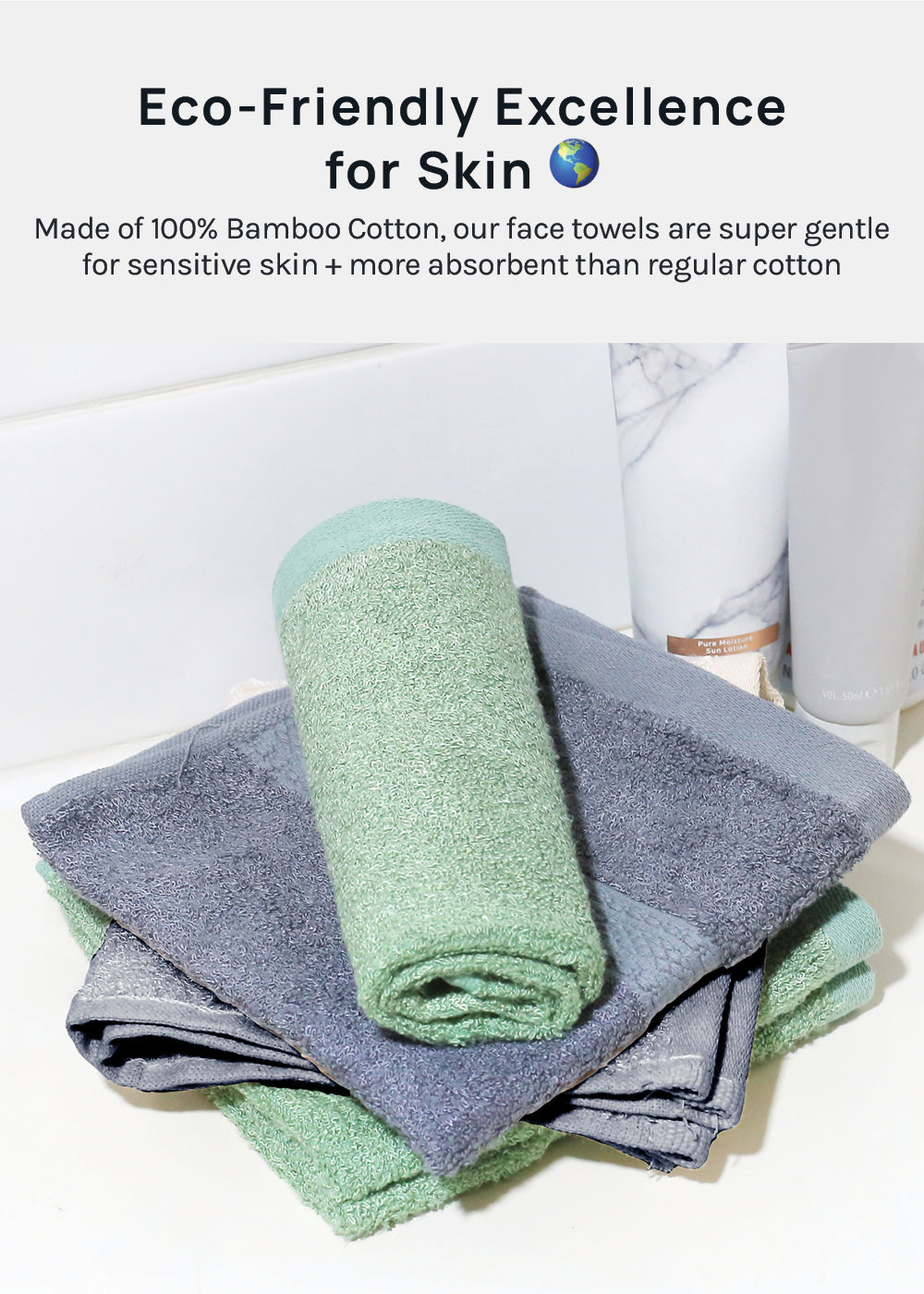 Reuse 100% Bamboo Cotton Washcloth