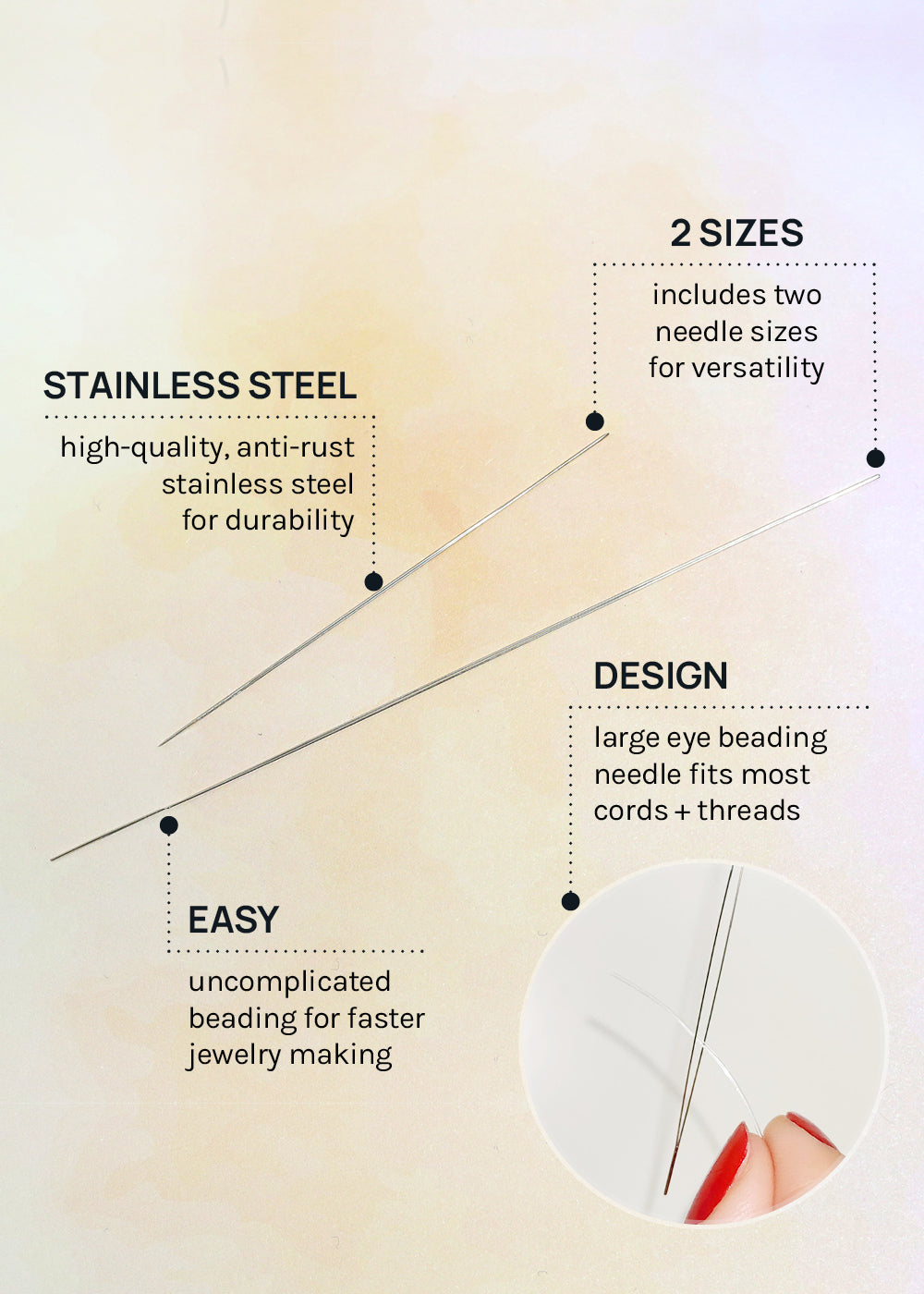 DIY Jewelry Making- Miss A Stainless Steel Beading Needles
