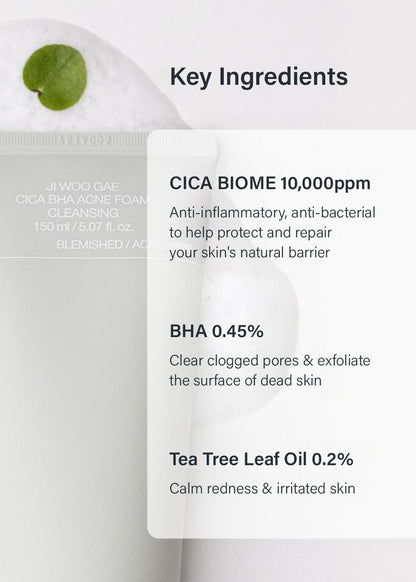 celimax Ji Woo Gae Cica BHA Acne Foam Cleansing 150ml