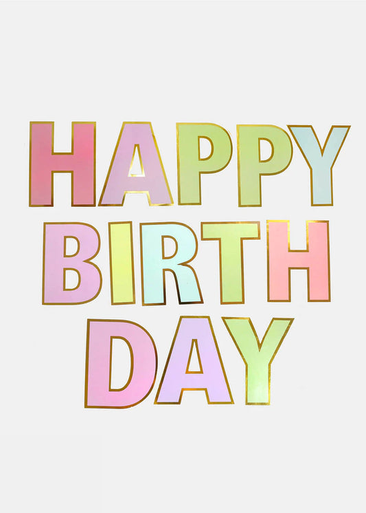 Official Key Items Colorful Happy Birthday Banner