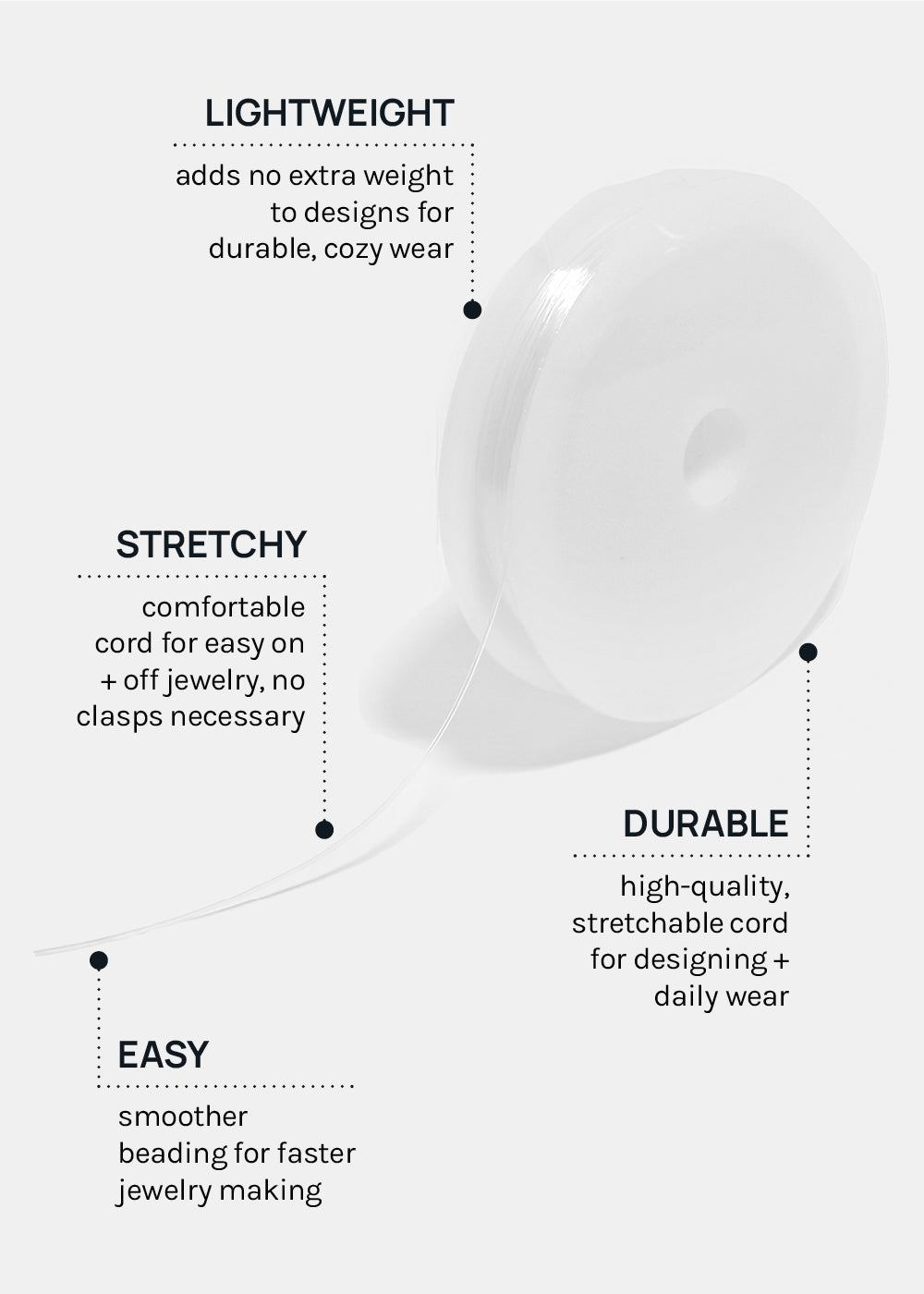 DIY Jewelry Making- Miss A Clear Elastic String