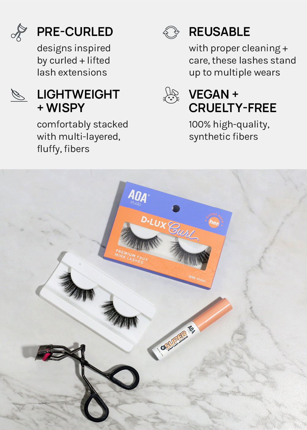 D-LUX Curl Premium Faux Mink Lashes - Sophia