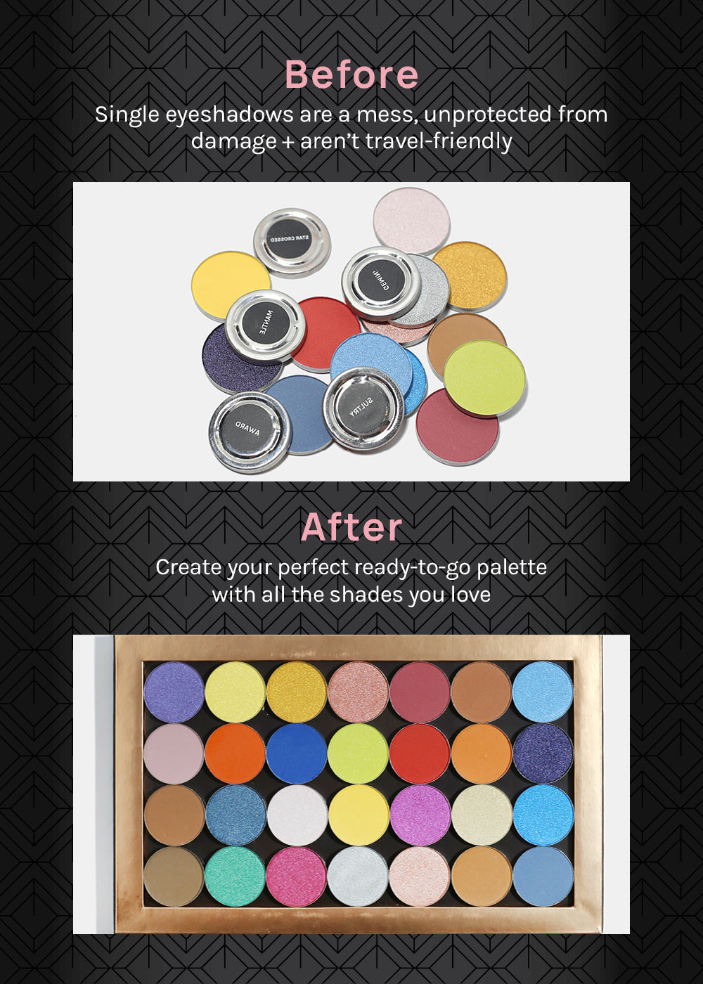 AOA Pro Magnetic Eyeshadow Palette - Smiley Large