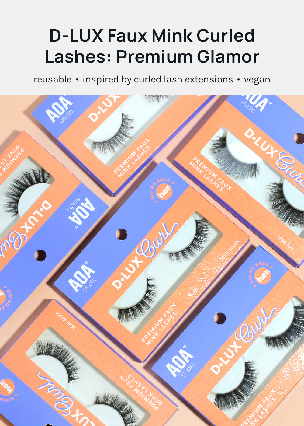 D-LUX Curl Premium Faux Mink Lashes - Diahann