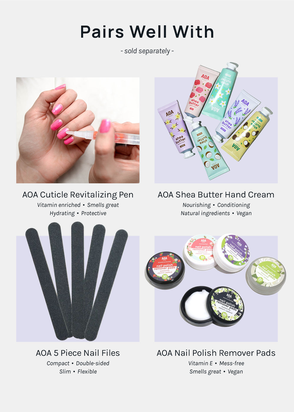 AOA 2-in-1 Cuticle Trimmer + Rubber Pusher