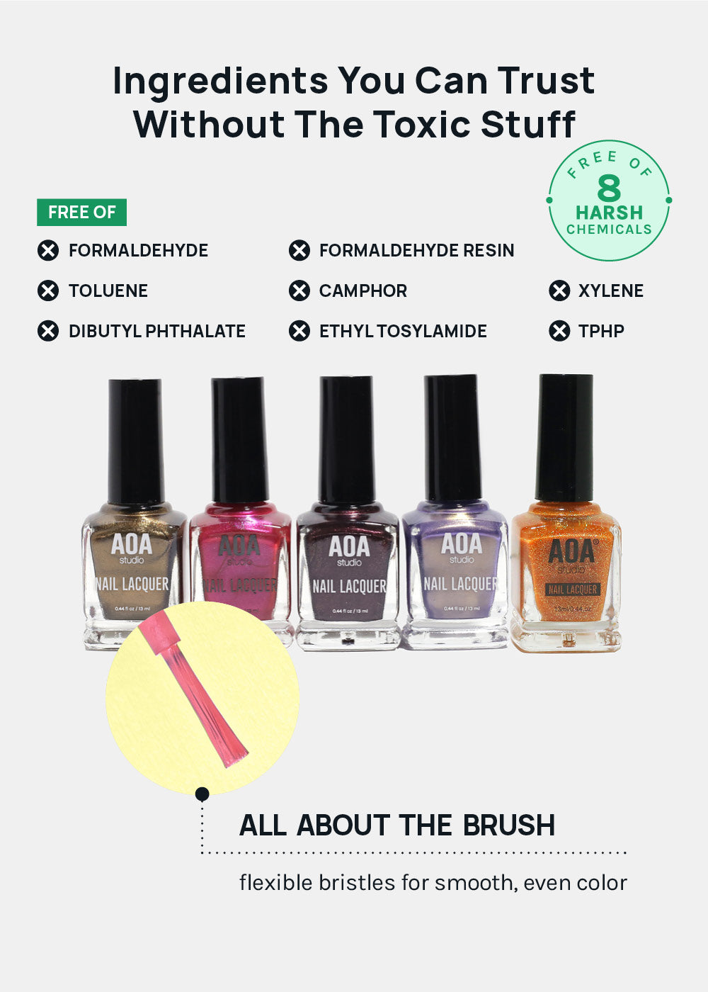AOA Studio Nail Polish - Dark Shimmers