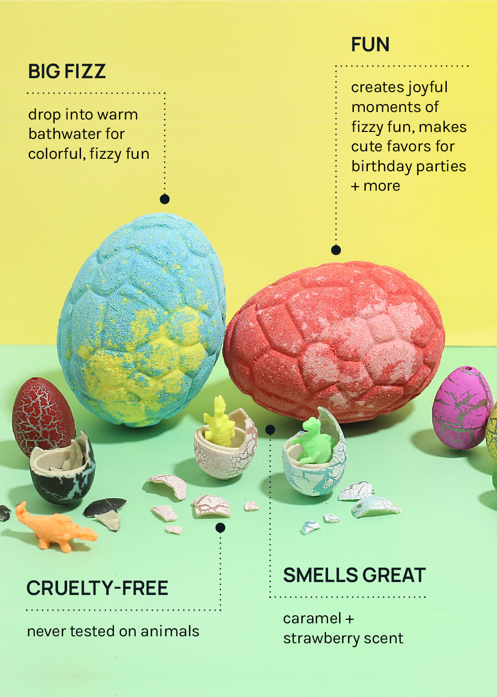 AOA Dino Egg Bath Bomb - Caramel