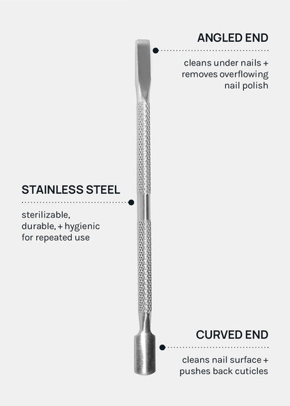AOA Dual-Ended Cuticle Pusher + Nail Cleaner