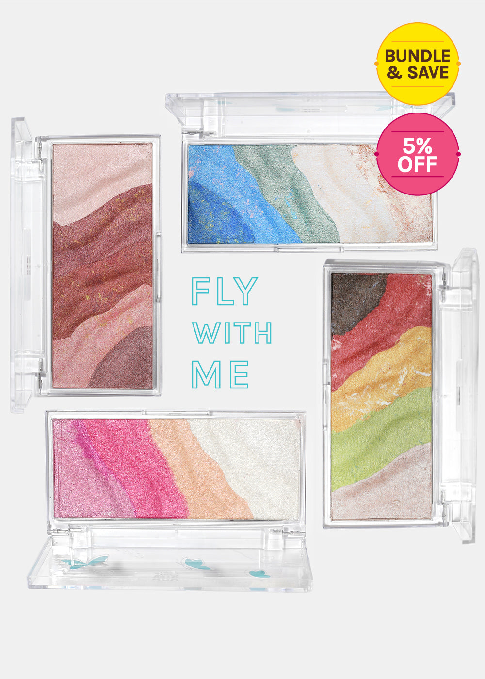 AOA Fly with Me Baked Eyeshadow • Blush Highlighter