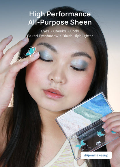 AOA Fly with Me Baked Eyeshadow • Blush Highlighter