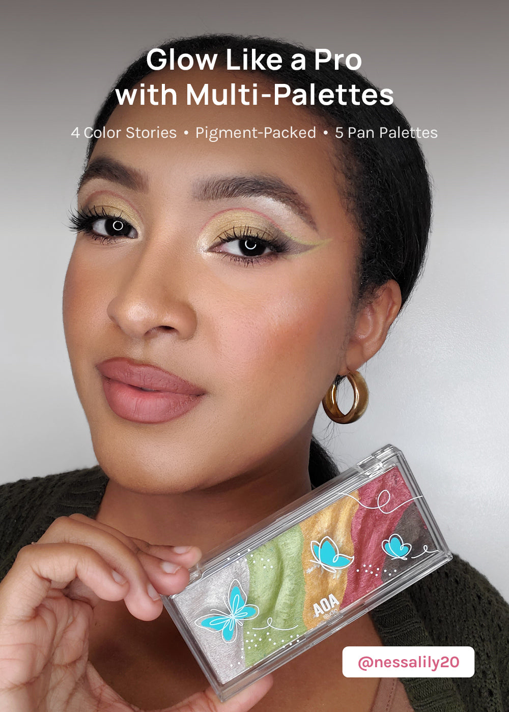 AOA Fly with Me Baked Eyeshadow • Blush Highlighter