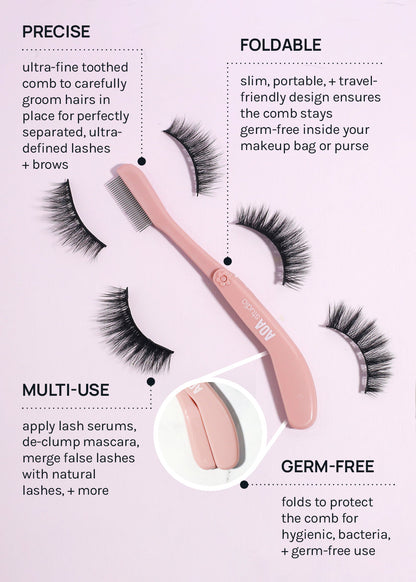 AOA Foldable Eyelash + Brow Comb