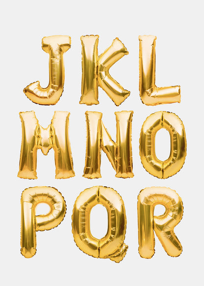 Official Key Items Party Balloons- Gold Letters