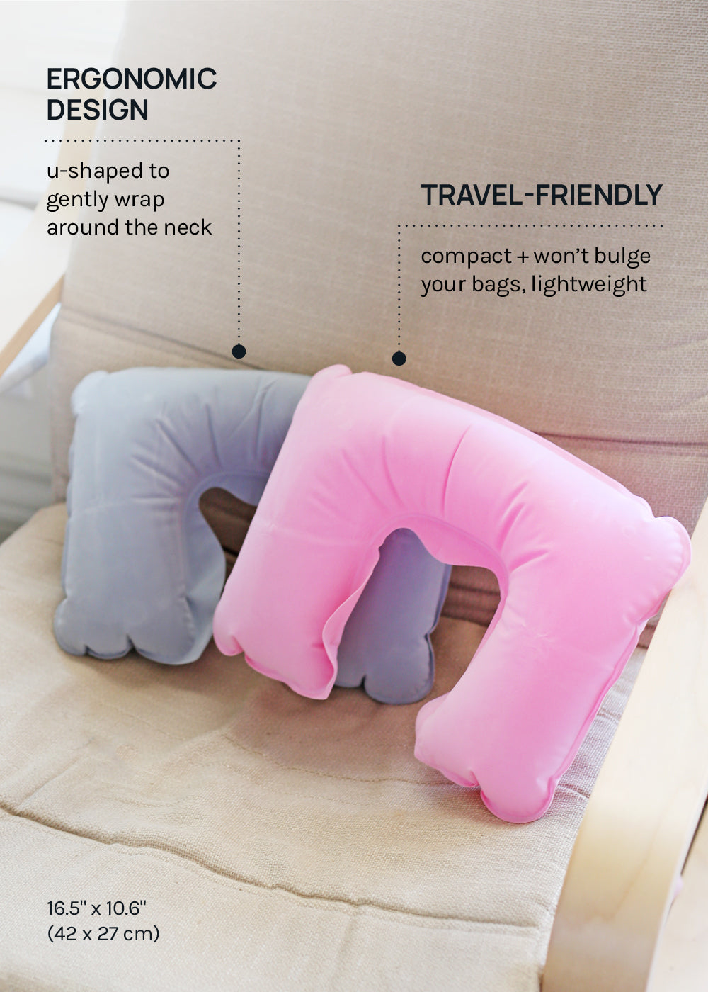 Official Key Items Inflatable Travel Pillow
