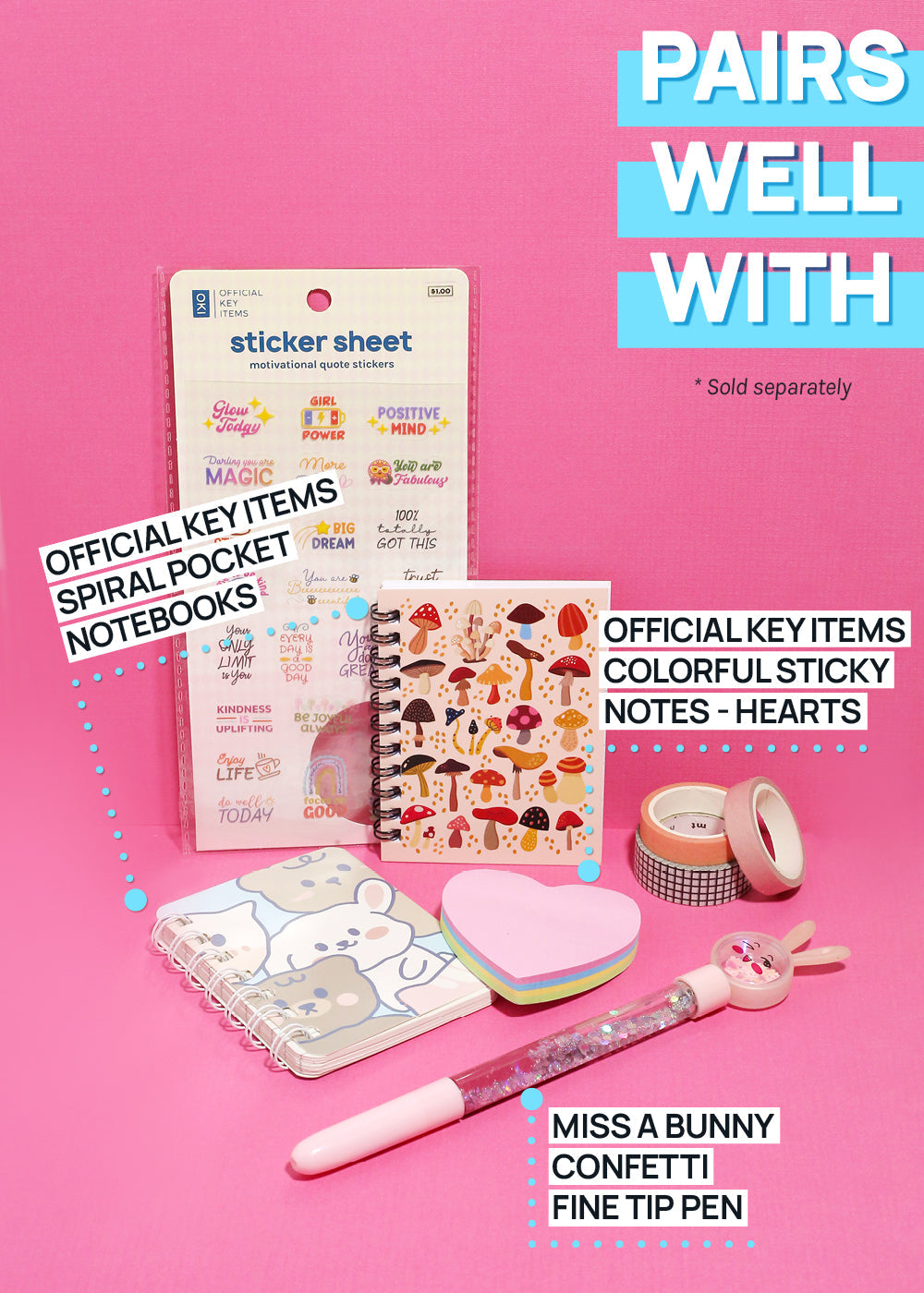 Official Key Items Sticker Sheet