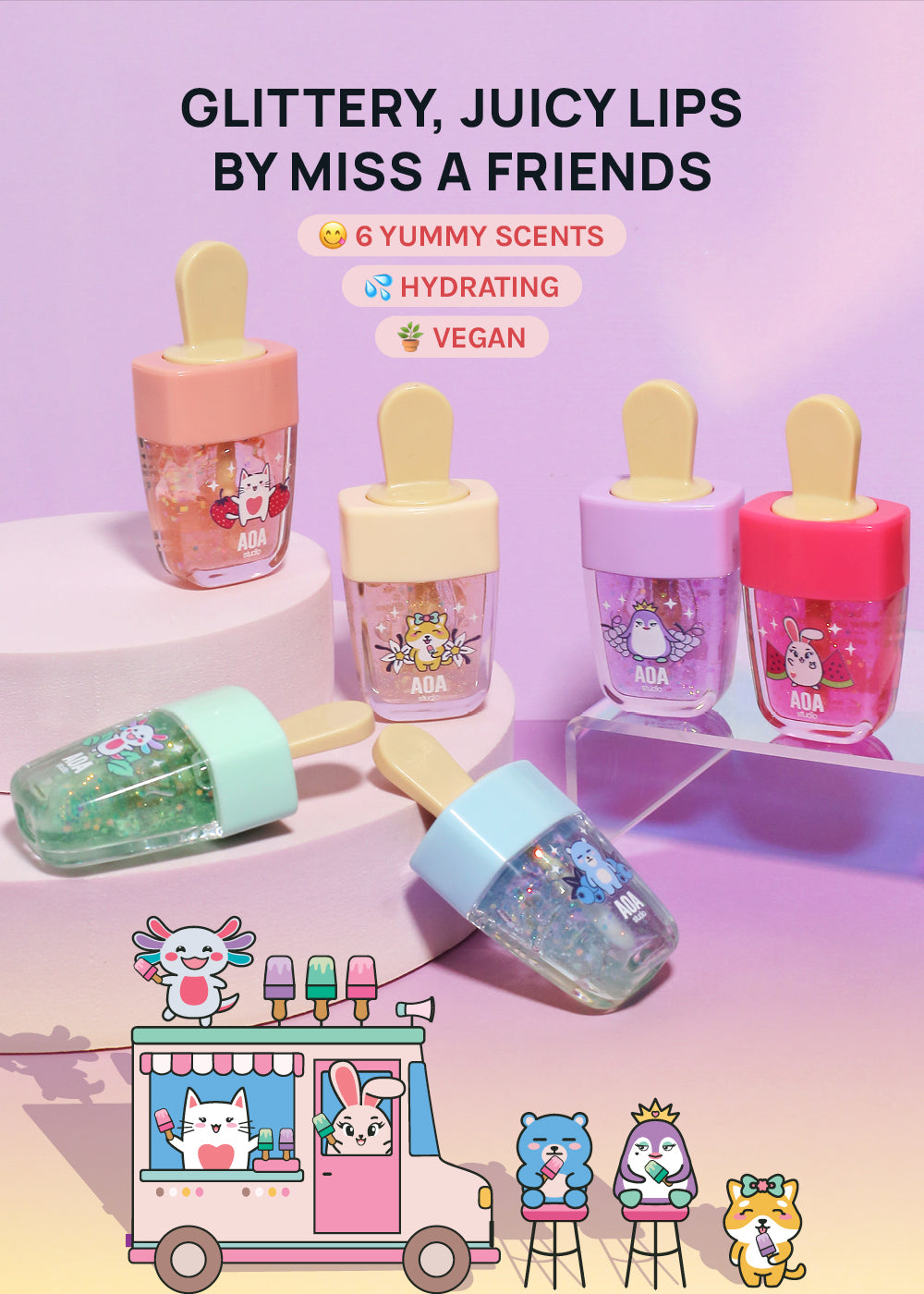 AOA x Miss A Friends Glitter Lip Gloss