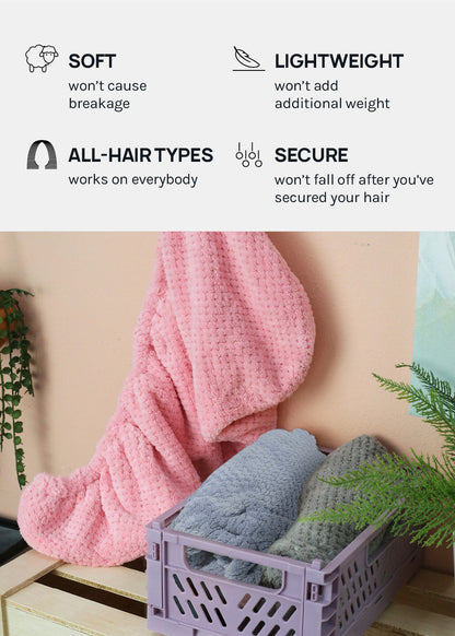 A+ Microfiber Hair Turban Towel