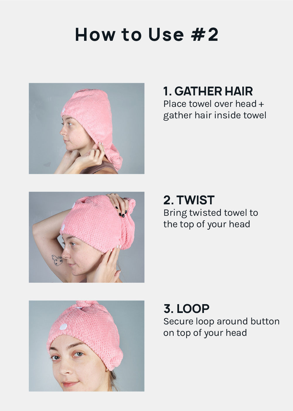 A+ Microfiber Hair Turban Towel