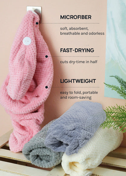 A+ Microfiber Hair Turban Towel