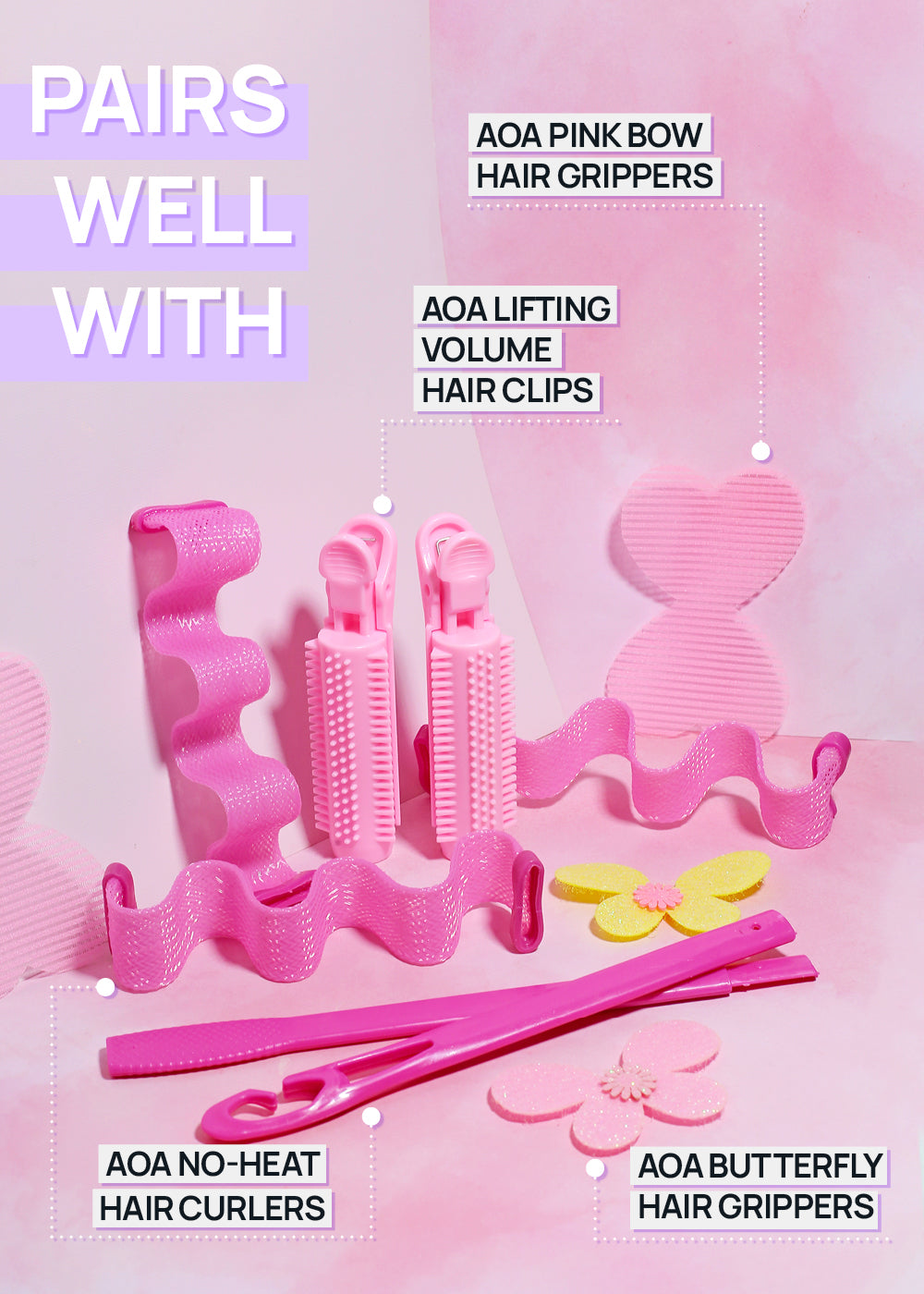 Miss A Anti-Slip Hair Grippers - Butterflies
