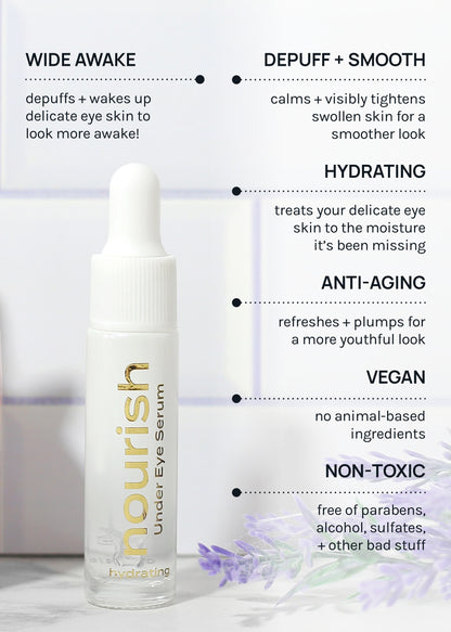AOA Nourish Hydrating Under Eye Serum + Calming Roll-On Brow Solution