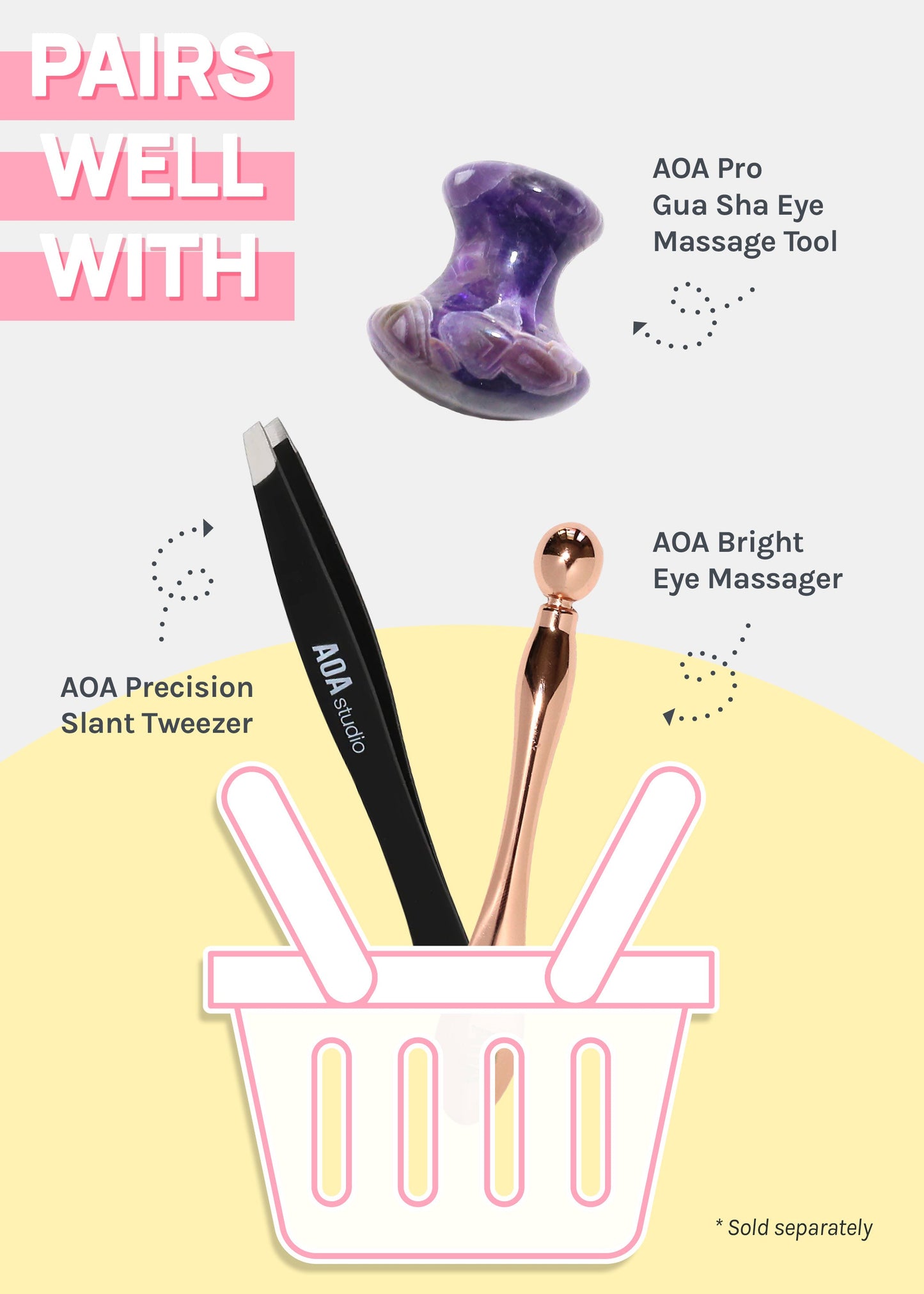 AOA Nourish Hydrating Under Eye Serum + Calming Roll-On Brow Solution