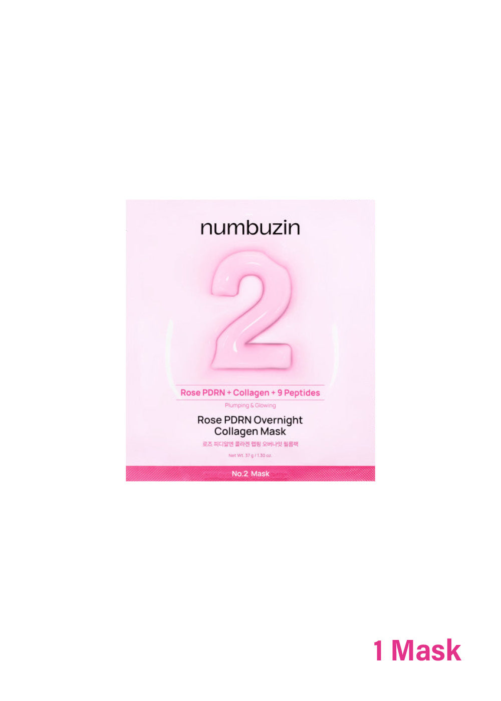 numbuzin No. 2 Rose PDRN Overnight Collagen Mask