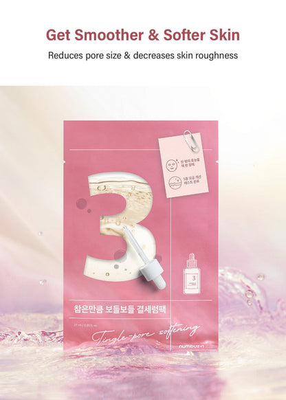 numbuzin No. 3 Tingle-Pore Softening Sheet Mask