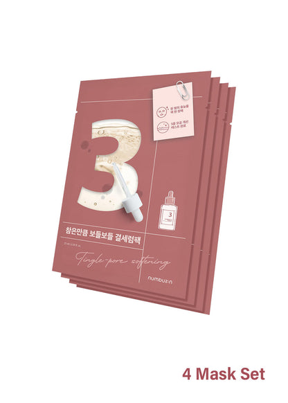 numbuzin No. 3 Tingle-Pore Softening Sheet Mask