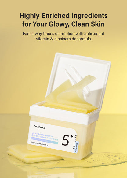 numbuzin No. 5+ Glutathione Vitamin Concentrated Pad (70 Pads)
