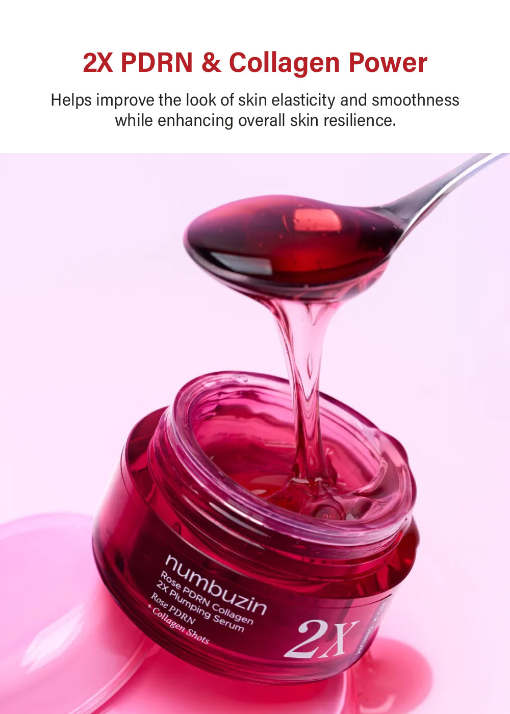 numbuzin No. 2 Rose PDRN Collagen 2X Plumping Serum 30ml