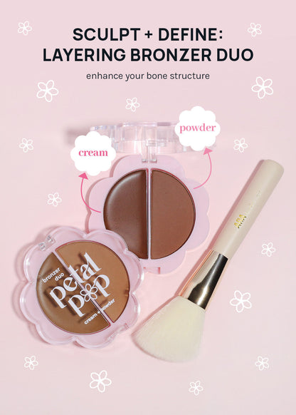 AOA Petal Pop Bronzer Duo Cream + Powder