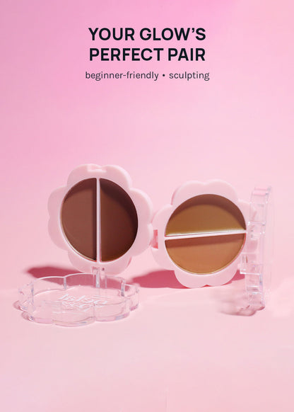 AOA Petal Pop Bronzer Duo Cream + Powder