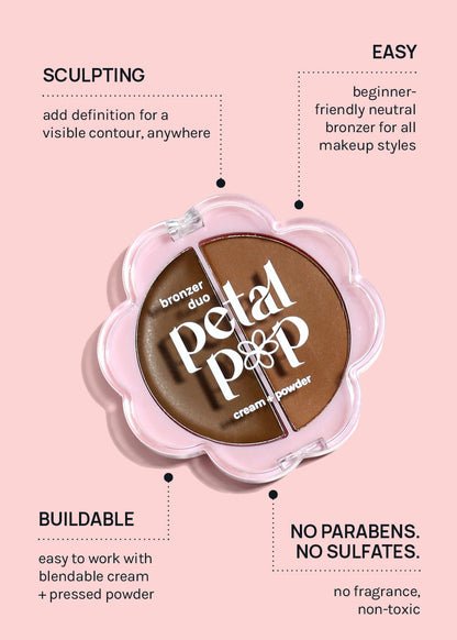 AOA Petal Pop Bronzer Duo Cream + Powder