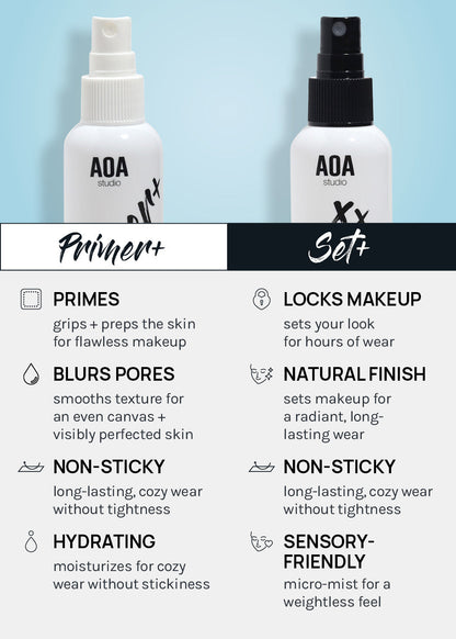 AOA Primer+ Face Primer & Set+ Setting Spray
