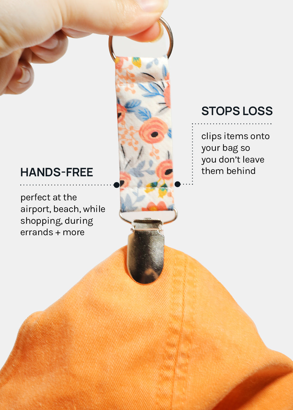 Official Key Items Grosgrain Travel Hat Clips