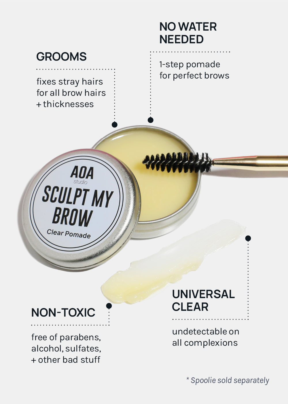 AOA Sculpt My Brow Clear Pomade