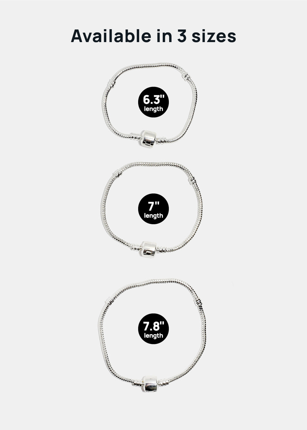 Miss A Bead Charm Bracelet - Plain Clasp