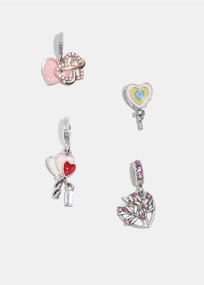 Miss A Bead Charm - Dangling Hearts