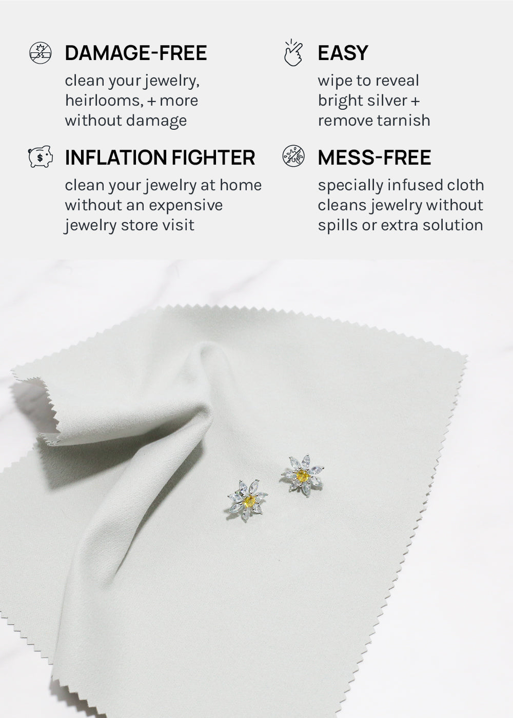 Official Key Items Silver Jewelry Cleaning Cloth