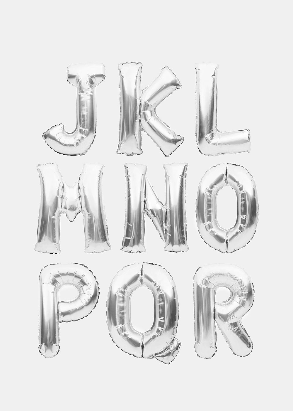 Official Key Items Party Balloons- Silver Letters
